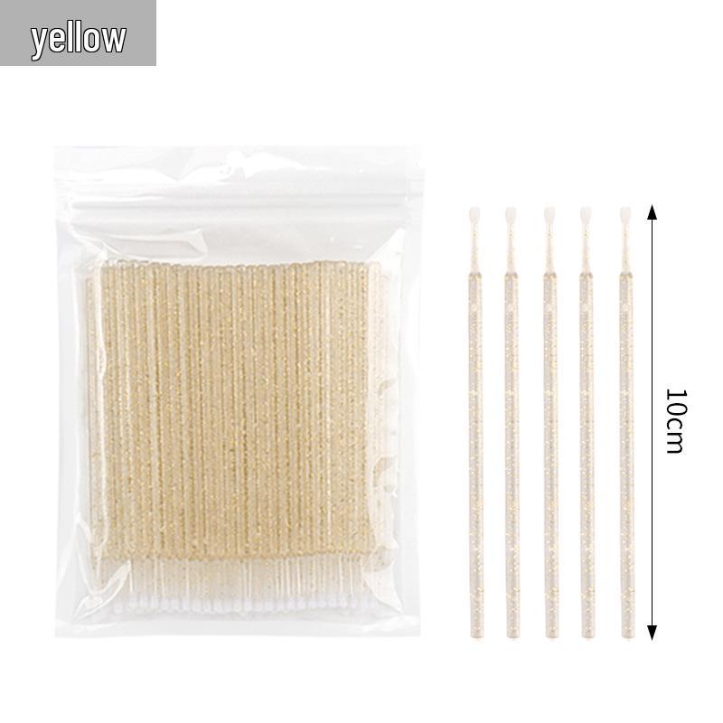 Crystal Rod Micro Brushes for Eyelash Extensions and Tattooing - Cotton Swab Applicators for Remover and Cleaning.