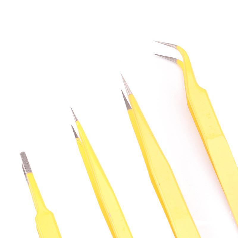 "Stainless Steel Anti-Static Precision Tweezers for Bird's Nest, Hair, IC Foot, Manicure, and Eyelash Grafting"