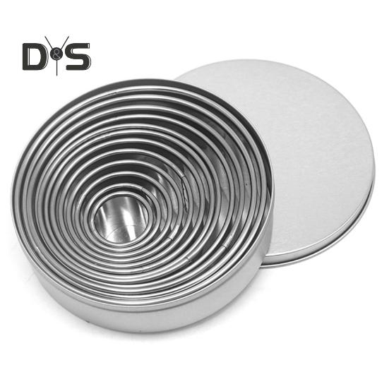 Circle 1 Stainlesssteel Cookie Set Cutter Polished Surface Useful Circle Biscuit Cookie Cutter Dough Cutting Tool