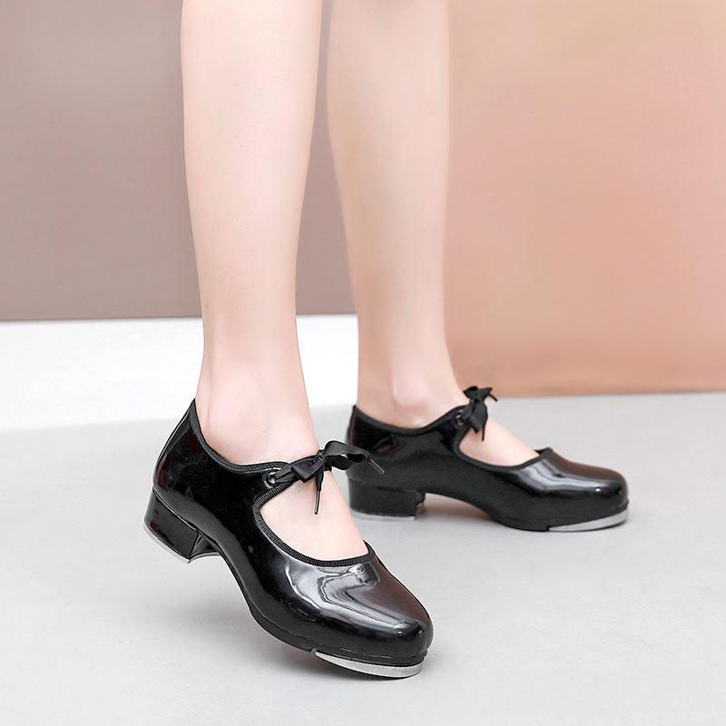 Stelle Tap Shoes for Girls Boys Lace Up PU Leather Jazz Dance Shoes for Women