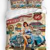 Excavator Car Vehicle Road Sign 3pcs Bedding Set For Bedroom Double Bed Home Textile Duvet Cover Quilt Cover Pillowcase