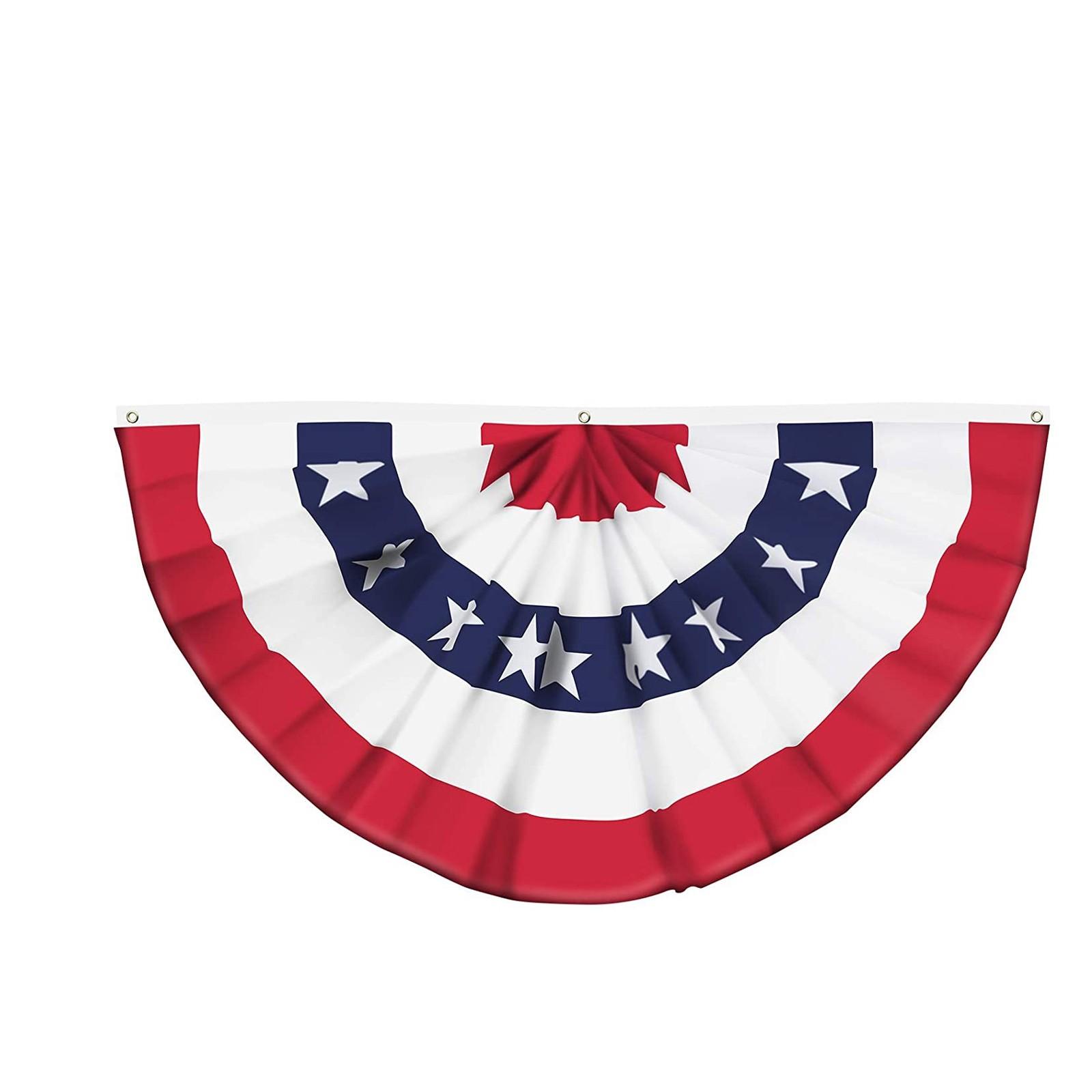 

Independence Day Outdoor Decoration Patriotic American Flag U.S. Pleated(6pc) One Size