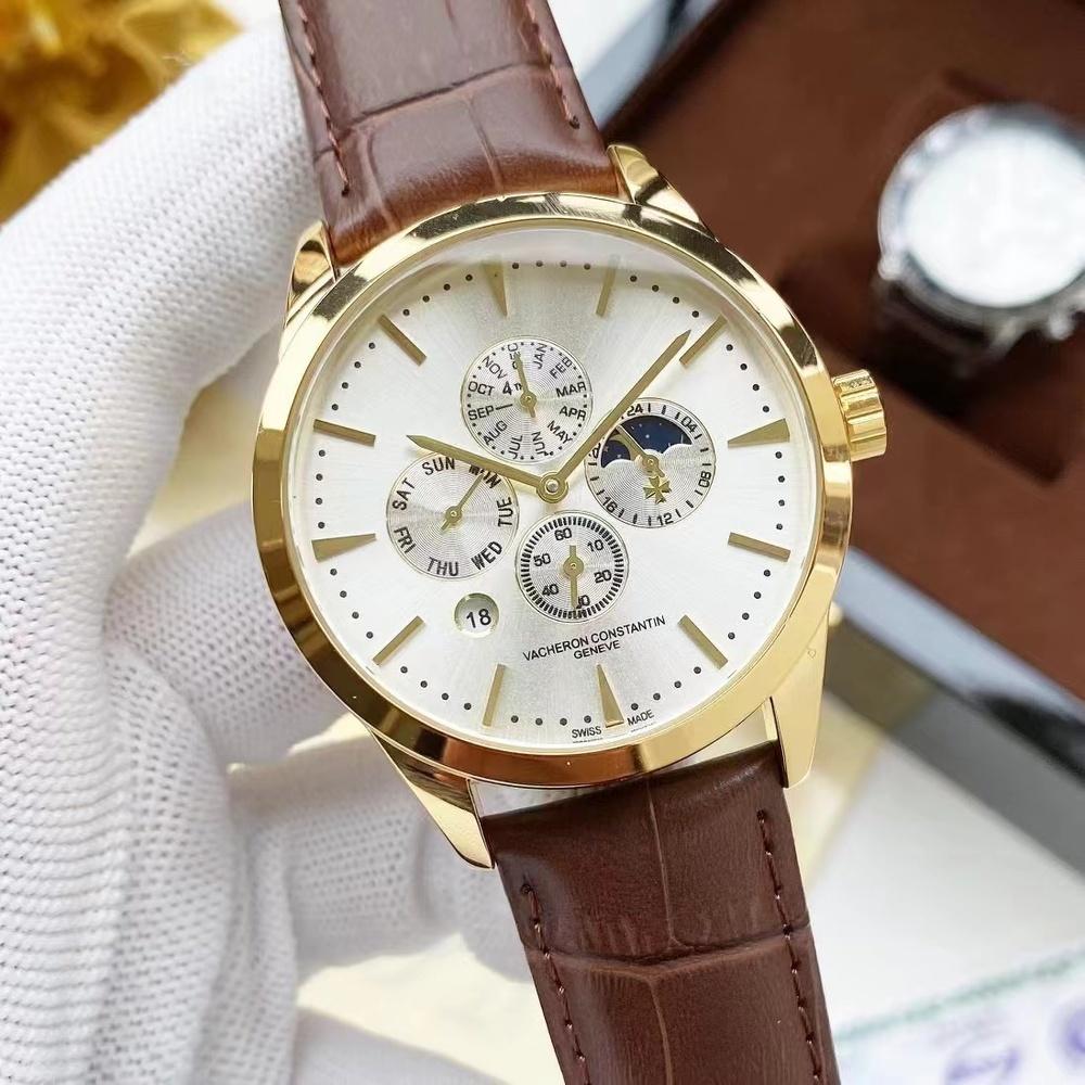 Business Casual Men's Automatic Stainless Steel Mechanical Watch Leather Strap