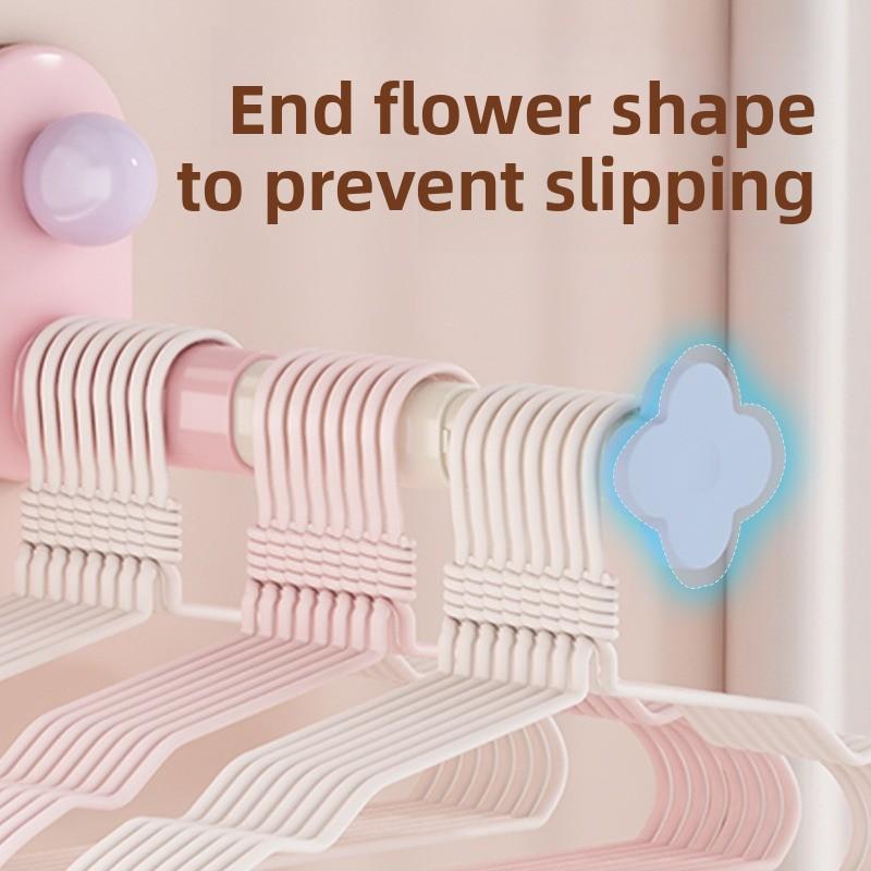 Stretchable Hanger Storage Rack - A Household Hanger Storage Solution That Uses Suction Cups and Doesn't Require Drilling Holes.