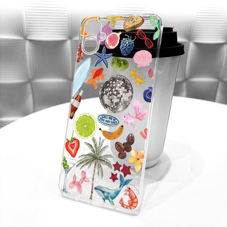 For Samsung Galaxy A06 4G Case SM-A065F New Fashion Flowers Clear Silicone Soft Cover For Samsung A07 2025 A 07 GalaxyA07 Fundas