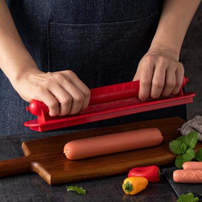 Coupe-saucisse à hot-dog avec lames en acier inoxydable, outil de tranchage pour barbecue, cuisine, camping, arrière-cour, extérieur