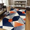 VIKAMA Abstract Geometric Crystal Flocking Bedside Carpets for Living Room Sofa Doormat Tables Mat Kitchen Non-slip Floor Rug