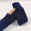 Fingerless Gloves for Women Faux Fur Thumb Hole Half Finger Gloves Stretchy Warm Winter Typing Writing Mittens