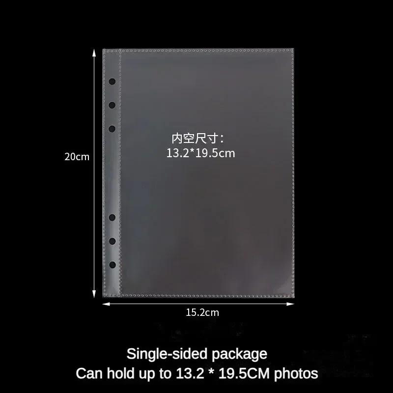 A5 Akrylowa Przezroczysta Powłoka Album na Zdjęcia na Luźnych Kartkach, DIY Odpinany Segregator, 6-otworowy Album Akrylowy Segregator Kpop, Segregator na Fotokarty