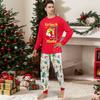 Christmas Print Cute Family Set Pajamas, Home Clothes, Family Set Long Sleeve Top Pants Set