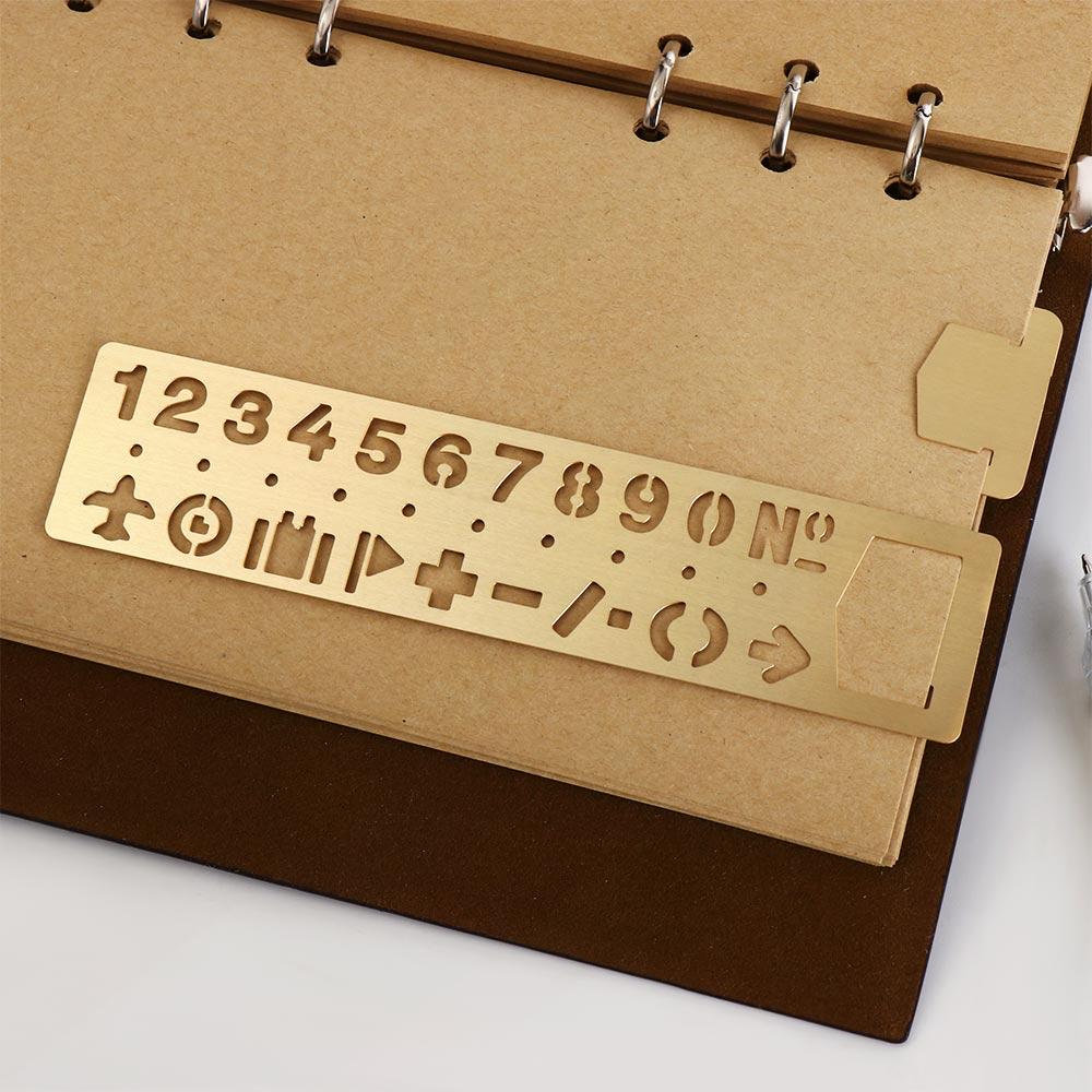 Brass Ruler Bookmark Letters Metal Bookmark School Supplies Number Letter Bookmark  Reading