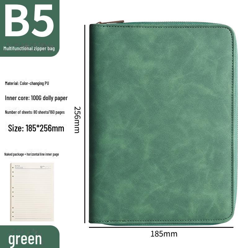 

Багатофункціональний блокнот формату A5 на блискавці з настроюваним логотипом