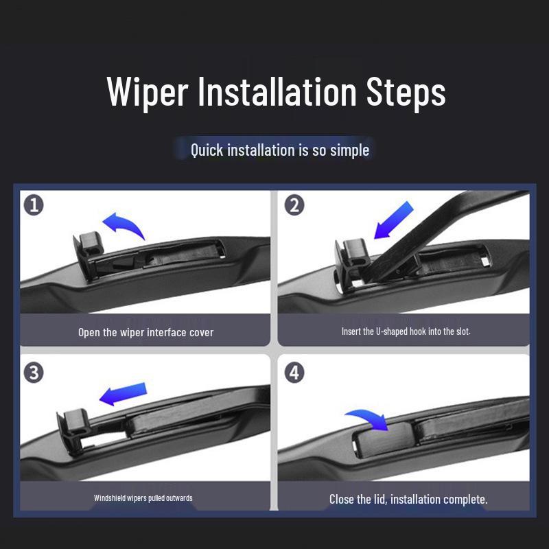 Toyota Highlander Frameless Wiper Blades 2022-2024 Models with 2024 Rubber Strips