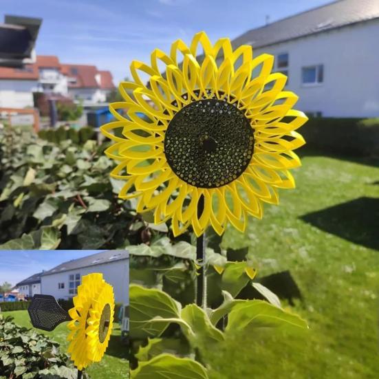 Samoregulační větrná turbína Slunečnice Narcis Větrník Větrný mlýn Venkovní Kovová Květina Větrný Zvon pro Zahradní Dvorové Umělecké Dekorace