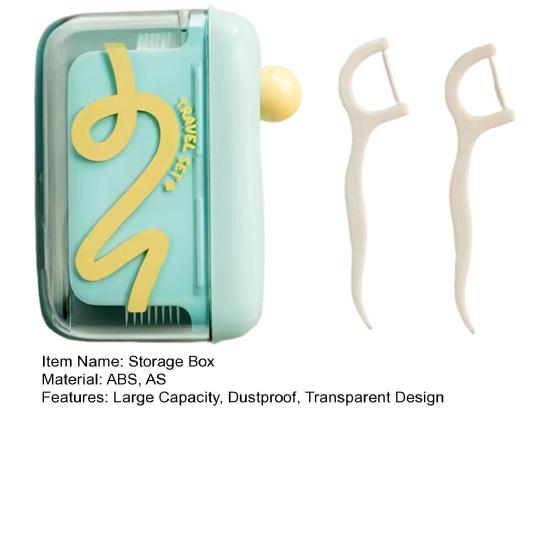 Automatický úložný box na zubní nit Velkokapacitní Prachotěsný Průhledný design Vyskakovací dávkovač zubní nitě