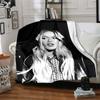 1Pc Elegant Fashion Portrait Blanket Soft Throw Blanket For Home Bedroom Bed Sofa Travel Office Solid Christmas Blanket