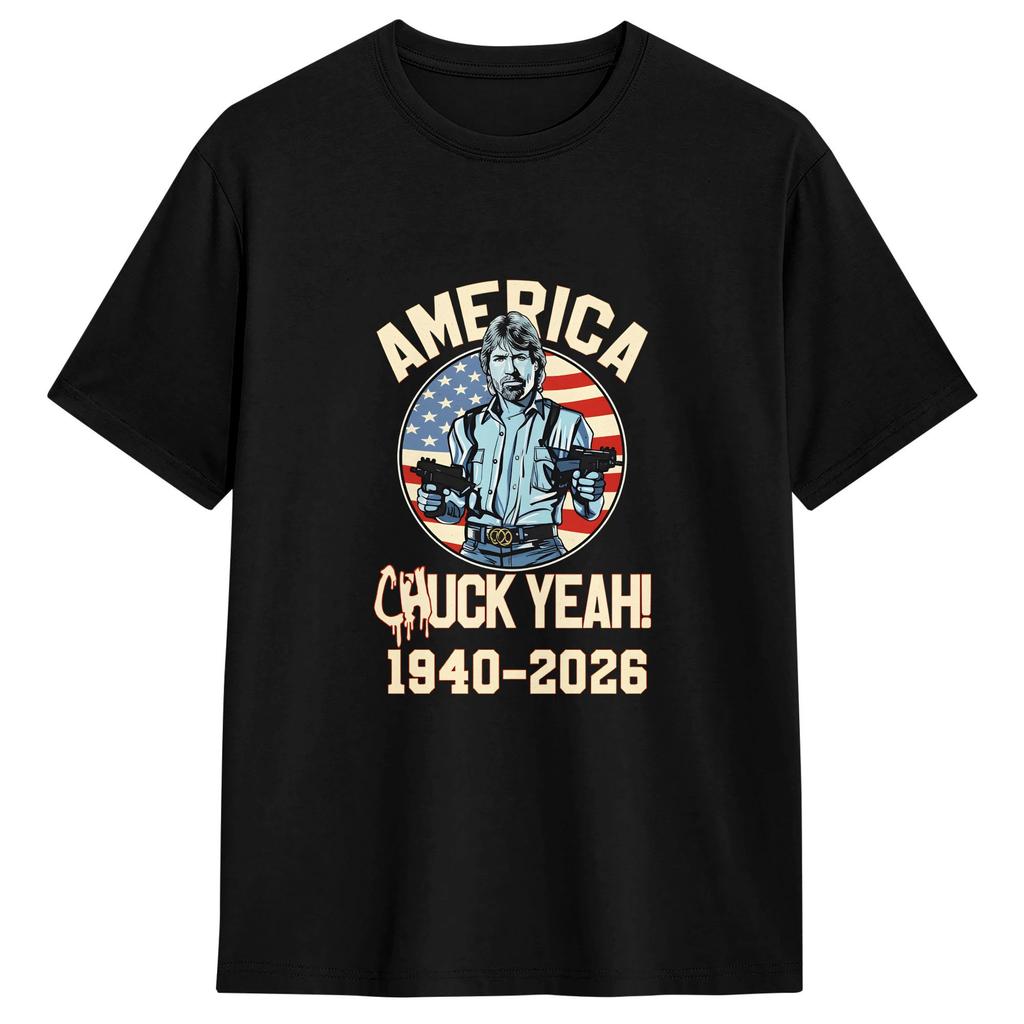 Chuck Norris T Shirt Harajuku T Shirts ShortSleeved Vintage Tshirt Summer Cotton Oversized Top Tees