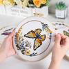 Sewing Kits Embroidery Kits with Butterfly Floral Pattern Handmade Butterfly Floral Embroidery Starter Kits for Woman