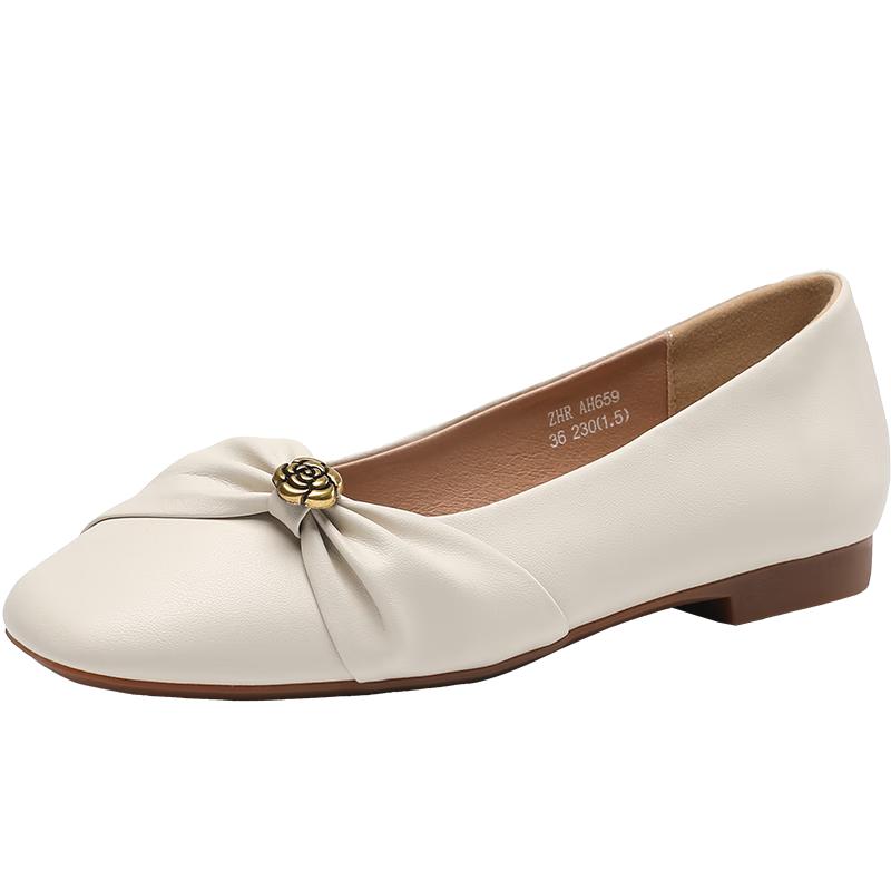 ZHR Women s Square Toe Slip-on Flats AH659 EU 36