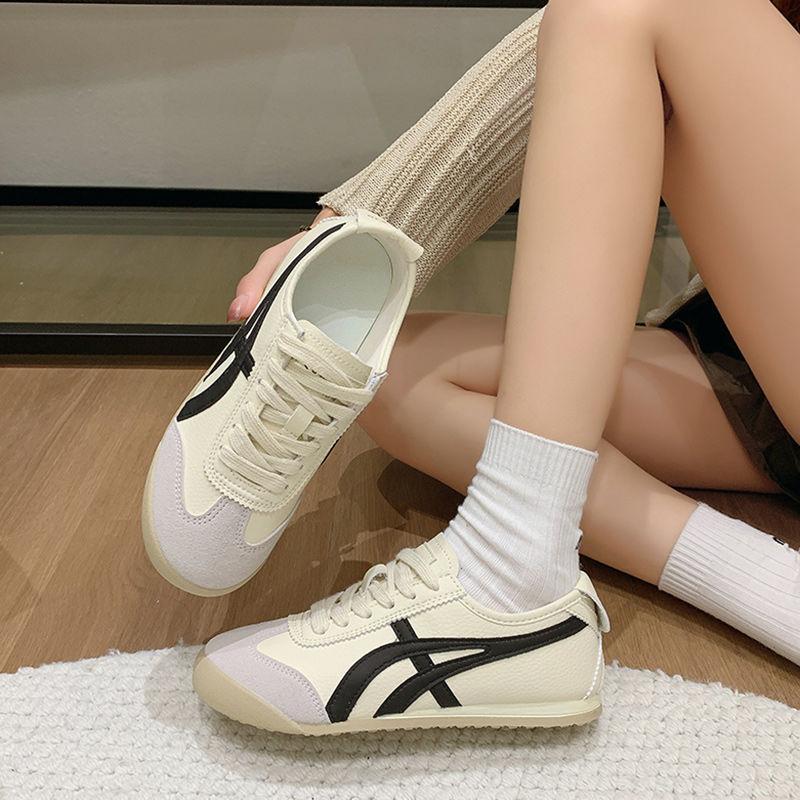 Retro color matching German training shoes women's autumn thin versatile flat-soled Forrest Gump shoes sports and leisure board shoes