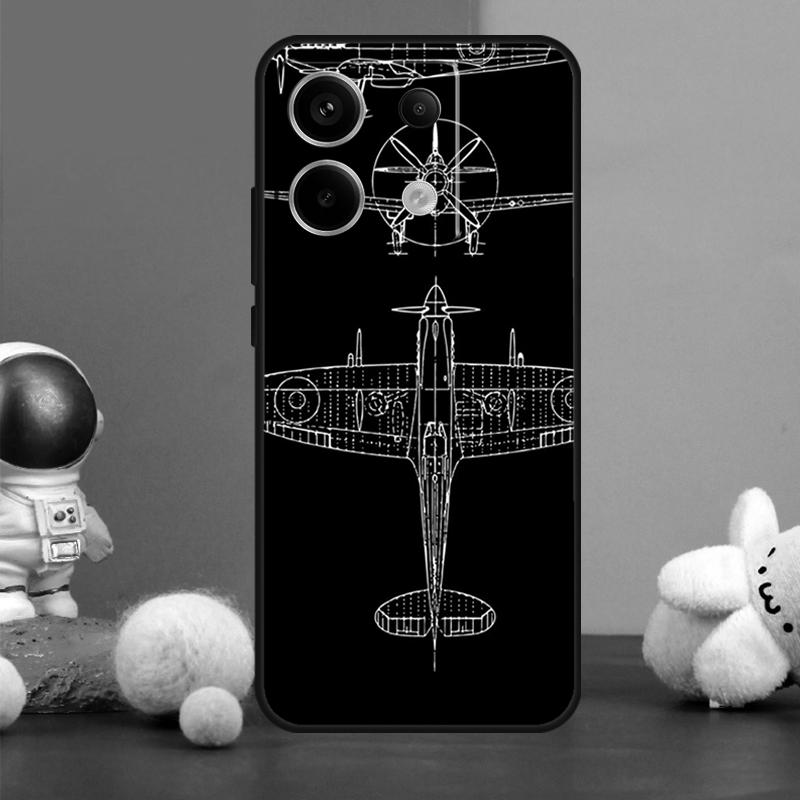 

aircraft Airplane fly travel Case For Xiaomi Redmi Note 13 11 9 10 12 Pro Plus 12S 11S 10S 9S Redmi 12 10C 12C 13C Cover Redmi Note 10 Pro