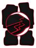 Velour Floor Mats with Red Edge For: Skoda Felicia Hatchback, Station Wagon (1994-2001)