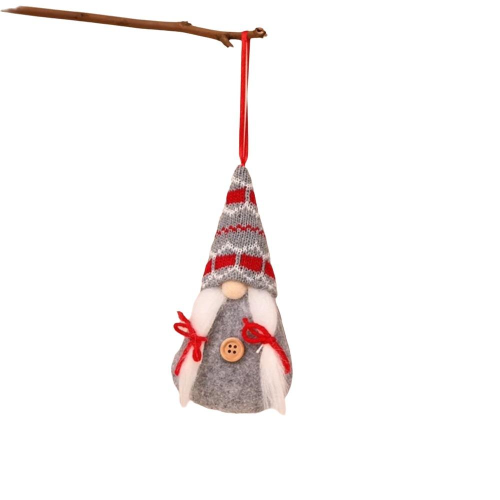 Plush Christmas Gnome Pendant Faceless Tomte Ornaments Unique Christmas Tree Hanging Doll New Year