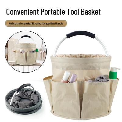 Foldable Handheld Picnic & Shopping Basket for Outdoor, Beach, and Bath Storage
