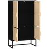 Highboard Black 70 X 35 X 125 Cm Particleboard