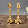 2PCS Gold/Silver European Metal Candle Stands - Antique Style God Candlesticks for Home Decoration