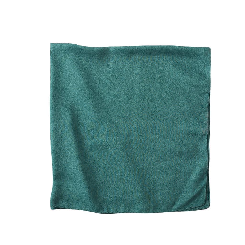 Head Scarf Solid Color Versatile Silk Scarf Women's Summer Air-conditioned Room with Cotton and Linen Shawl Simple Temperament Scarf