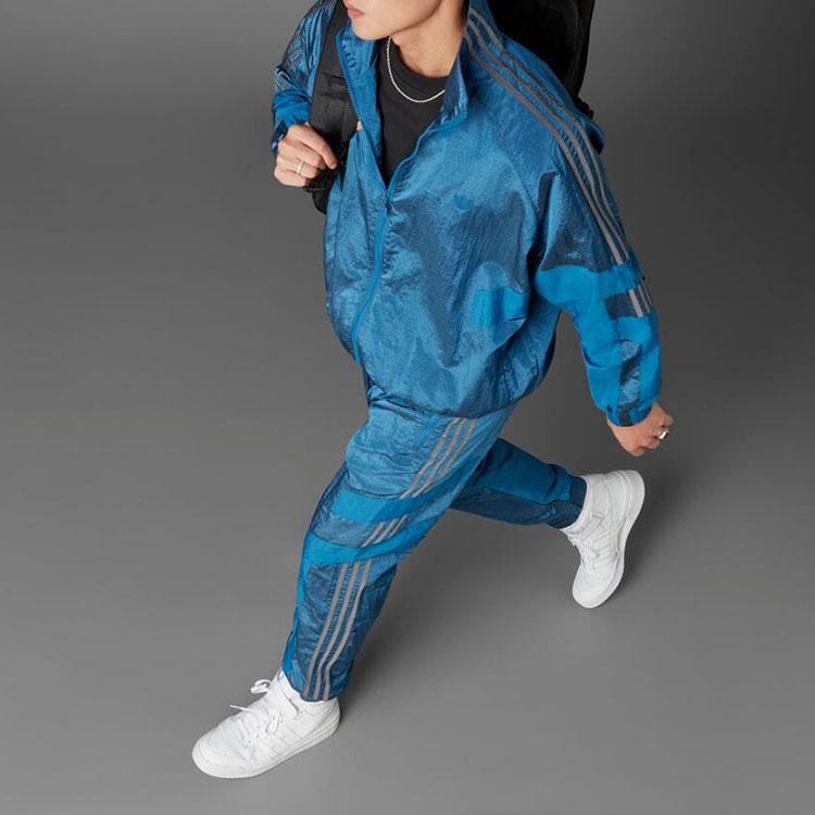 Adidas Originals Trefoil Blue Color-Block Zip-Up Sports Jacket, Version 1 Men Outerwear HD2240