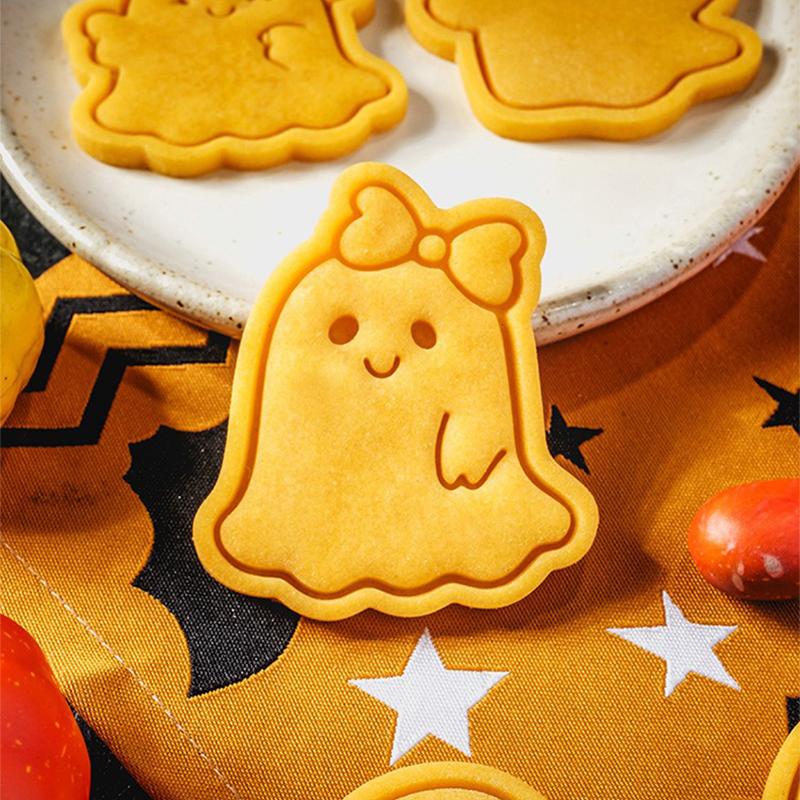 Nové halloweenské formičky na sušenky Roztomilé sušenky ve tvaru ducha Obrácené formičky na krájení cukru DIY pekářské nástroje Party dorty Dekorace Potřeby