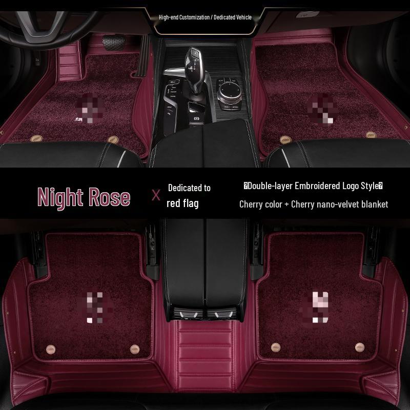 Compatible Floor Mats: Fully Enclosed Carpet Style for Hongqi HS5, H5, H9, HS7, H7, EQM5, EHS3, EHS9
