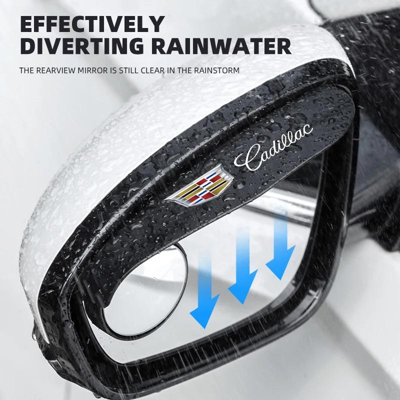 Samochodowe Osłony Przeciwdeszczowe na Lusterka Wsteczne Lusterko do Martwego Pola Małe Okrągłe Lusterko 360 Stopni Dla Cadillac Escalade GT4 XT4 ATS XT5 CTS XTS RS