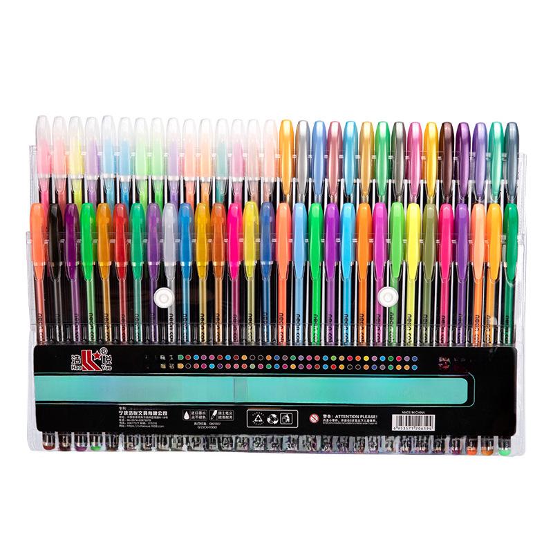 12-Farben & 48-Farben Gelstift-Set: Flash, Spitze, Umriss, Handbuch, Kurvenstifte & Mini-Textmarker