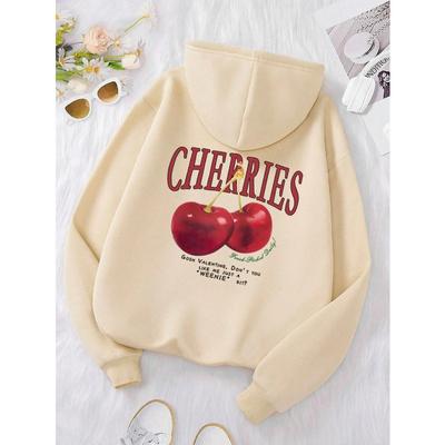 Cherries Cosh Valentine Funny Print Hoody Men Hip Hop Pullover Hoodie Loose Warm Sweatshirt Fashion Fleece Clothing Hoodies & Sweatshirts Men’s