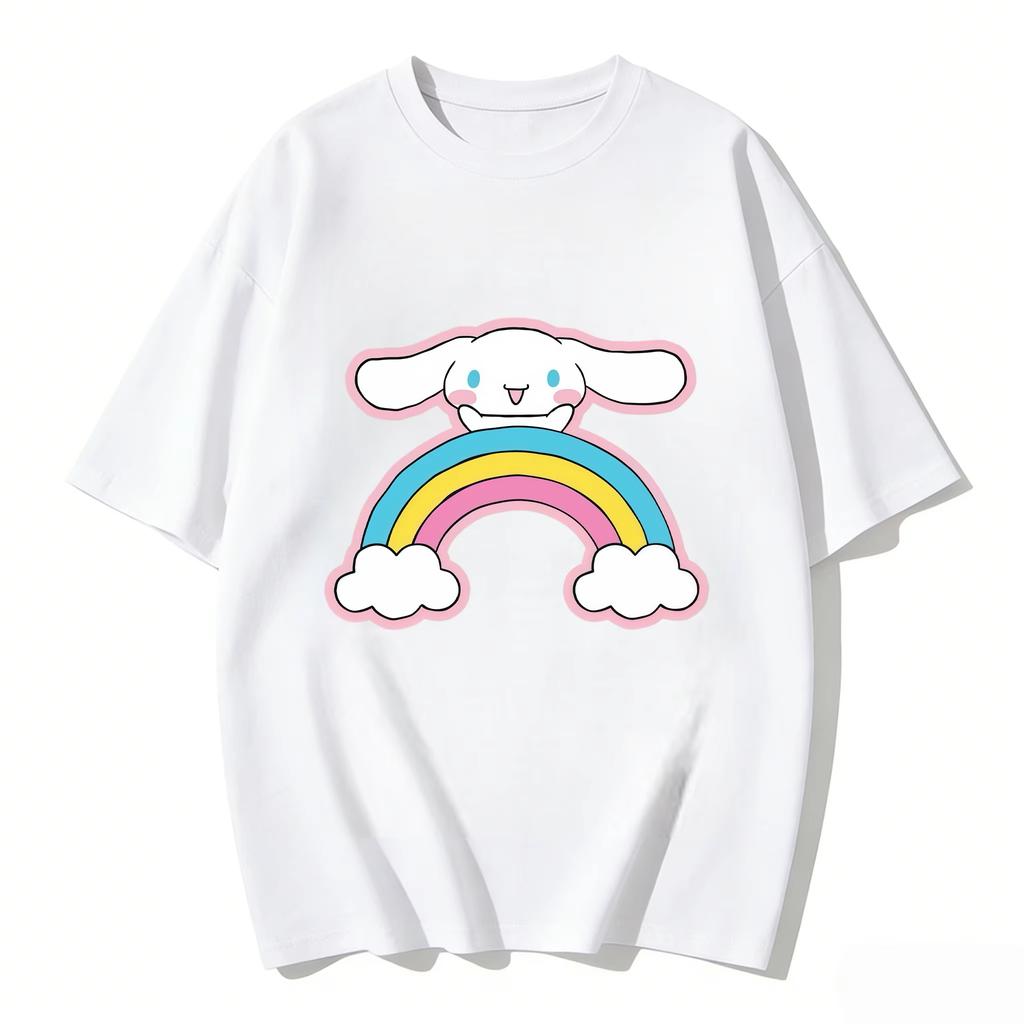 2026 Cinnamoroll Tee soft cotton short sleeve crew neck cute print lightweight summer top for Women daily casual wear