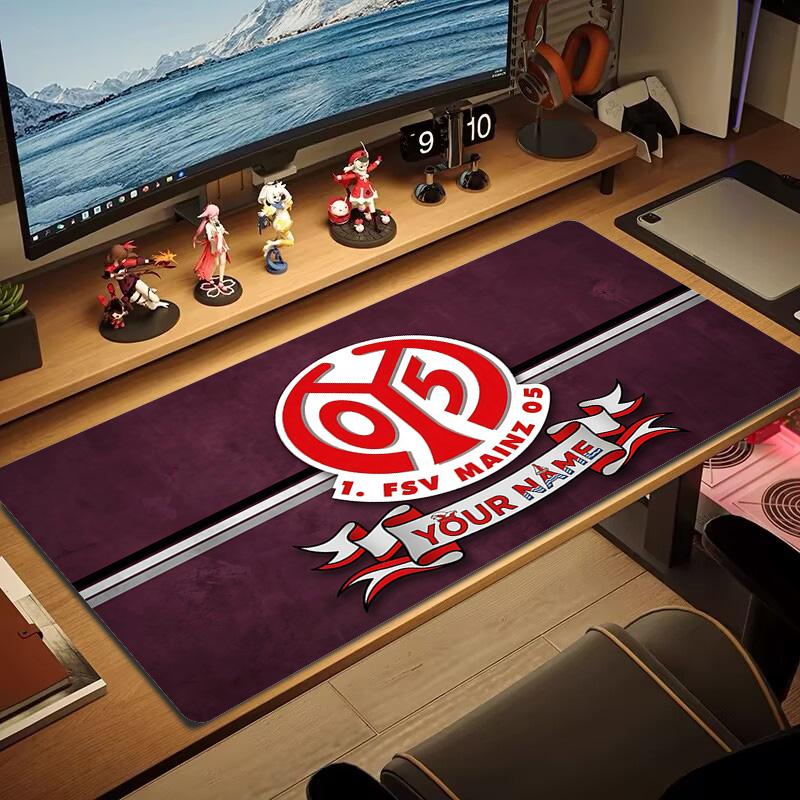 Custom Name 1. FSV Mainz 05 Print  Cushion Non-slip Laptop Tablet Big Mousepad XXL Mat Mini PC Playmat With Lock edge
