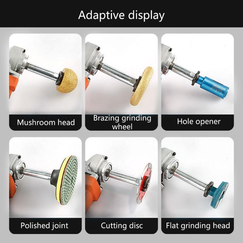 Angles Grinders Extension Connecting Rod 3/8" Thread Hole 40mm/60mm/80mm/140mm Extension Shafts Rotary Extension Shafts