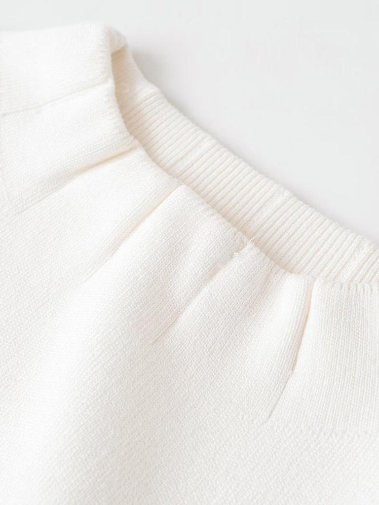 2026 Spring New European & American Style Puff Sleeve Pleated Top