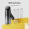 LINGCHEN Gradient Blue Sports Insulated Water Bottle 800ml