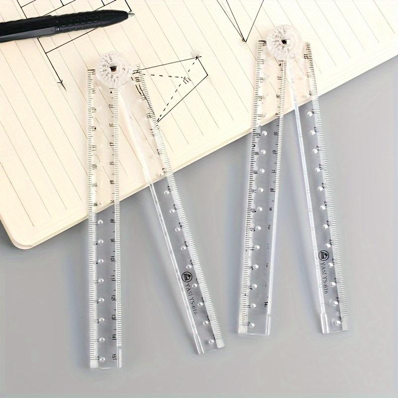 Shatterproof Transparent Folding Ruler | Perfect Measuring Tool for School, Home & Office, Made of Durable Plastic