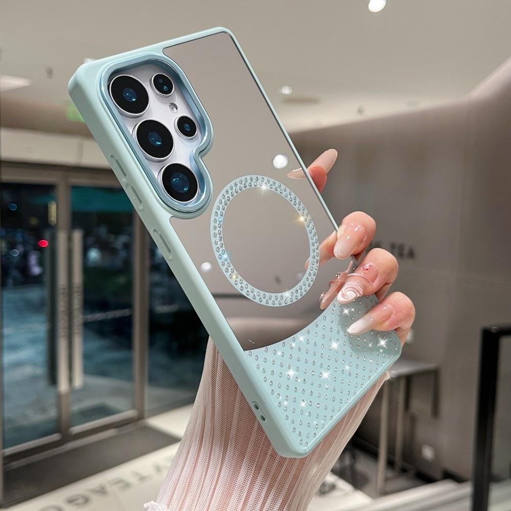Stylish Flash Diamond Colored Mirror Magnetic Case for Samsung S25 S26 S23 S22 S24 Ultra Plus FE A55 A56 A35 A25 A15 A26 Cover