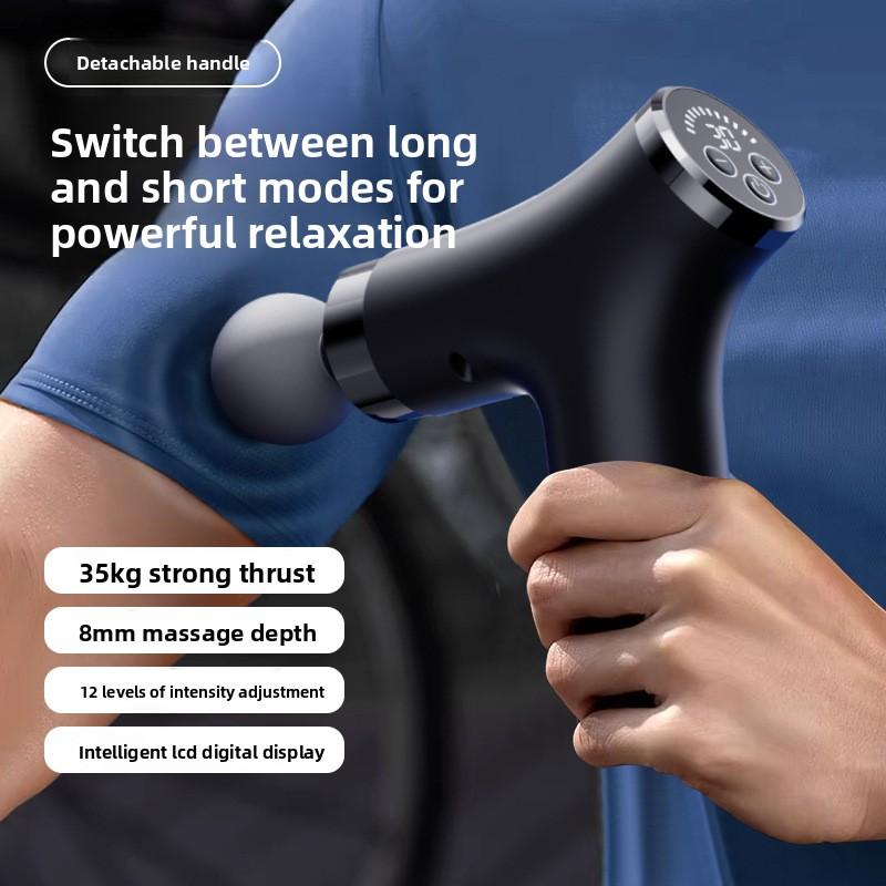 2026 New Detachable Handhel Fascia Gun High Frequency Vibration Body Massage Gun Neck Shoulder Waist Back Handle Massager Fascia Masajer