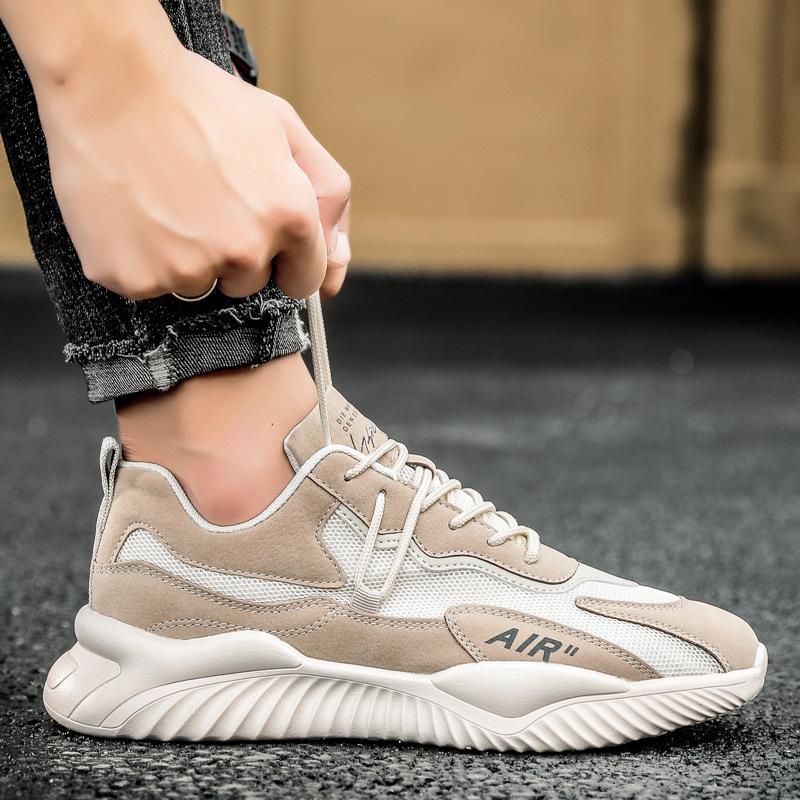 2024 Korean-Style Breathable Mesh Men's Running Shoes – Versatile White Forest Gump-Inspired Autumn Sneakers