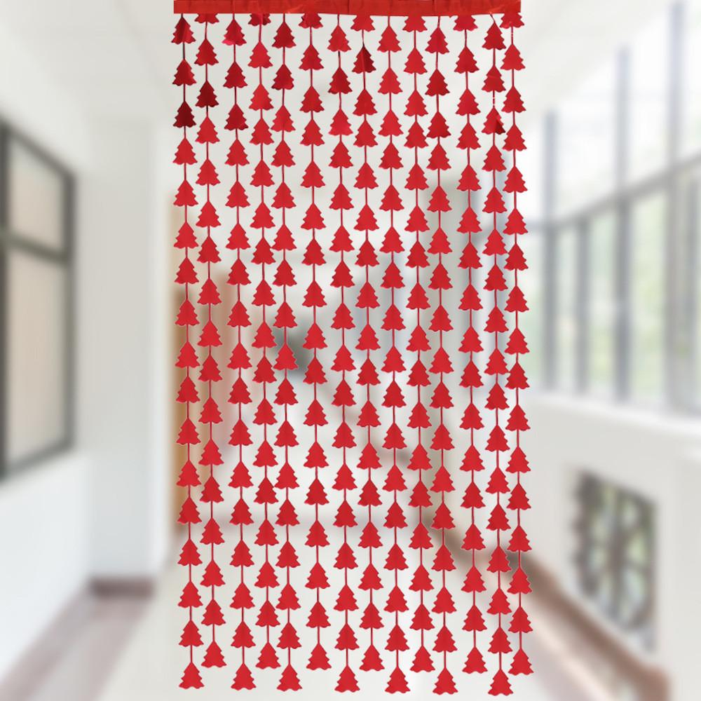 Lush Tree Christmas Tinsel Curtain In Various Colors For Eyecatching Backdrops Party