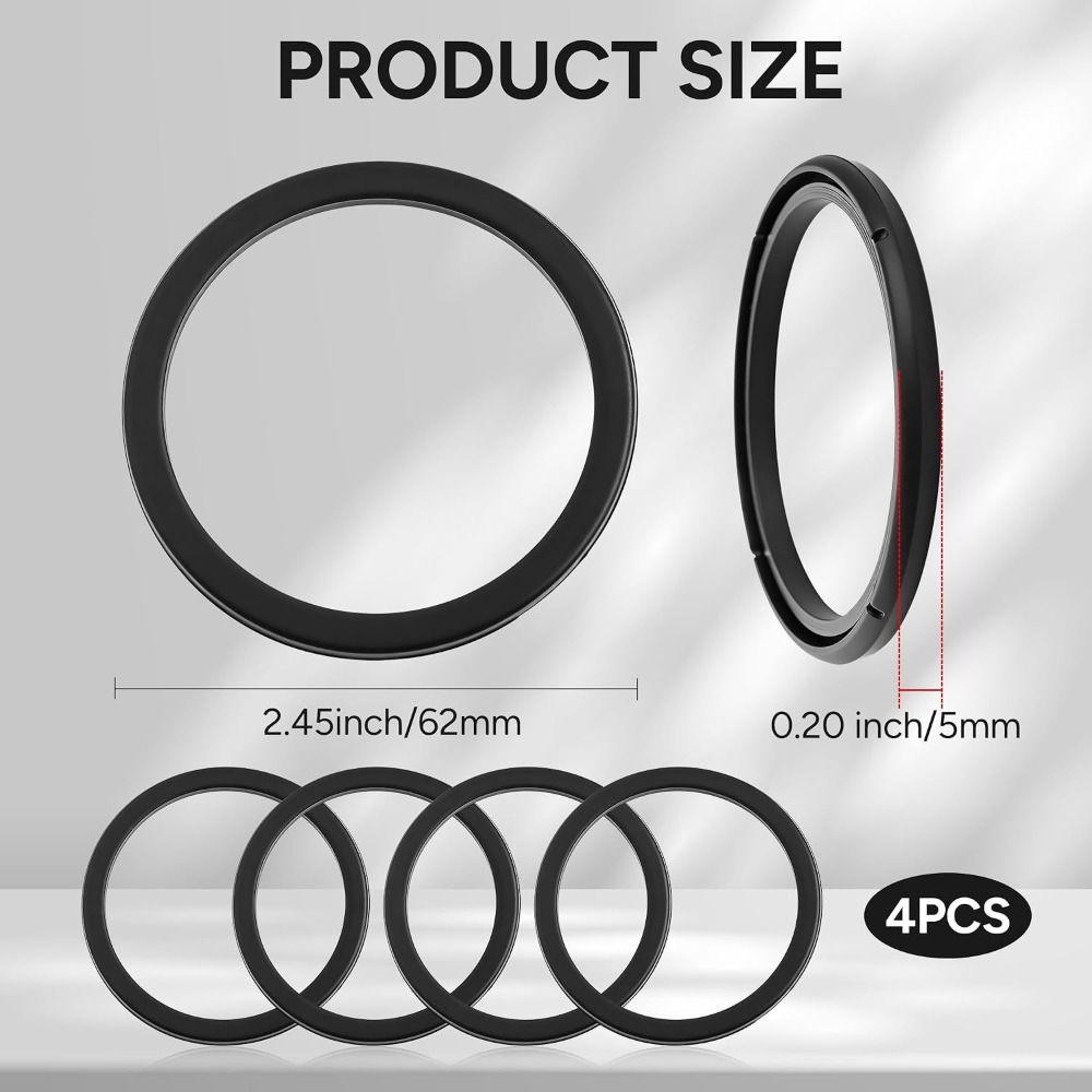 4Pcs Leakproof Bottle Lid Sealing Rings Black Replacement Seal Rings Water Bottle Accessories