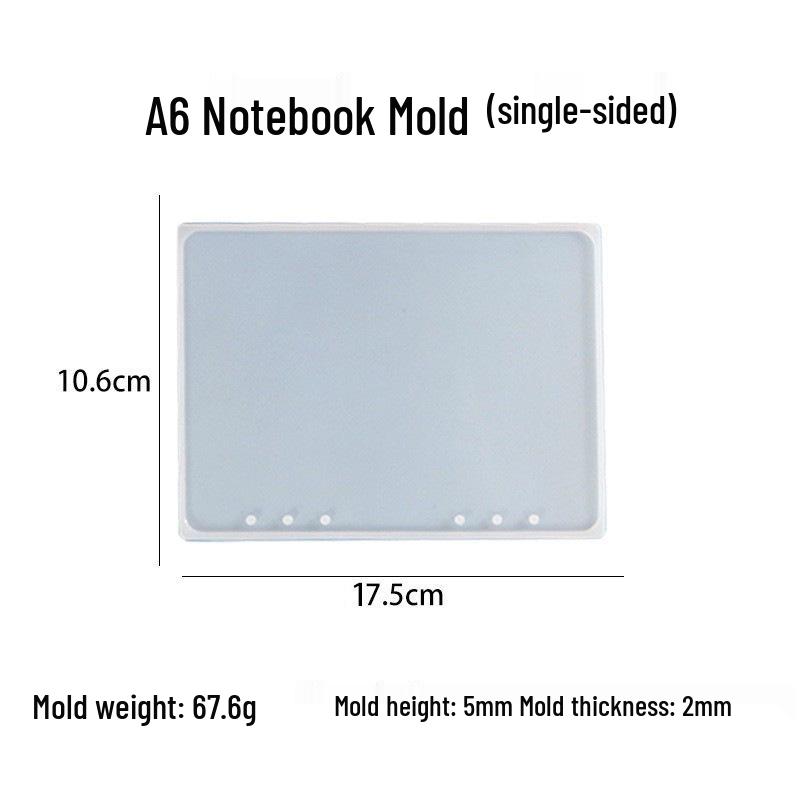 DIY Silicone Epoxy Resin Notebook Mold Set: A4, A5, A6, A7 High Mirror Finish.