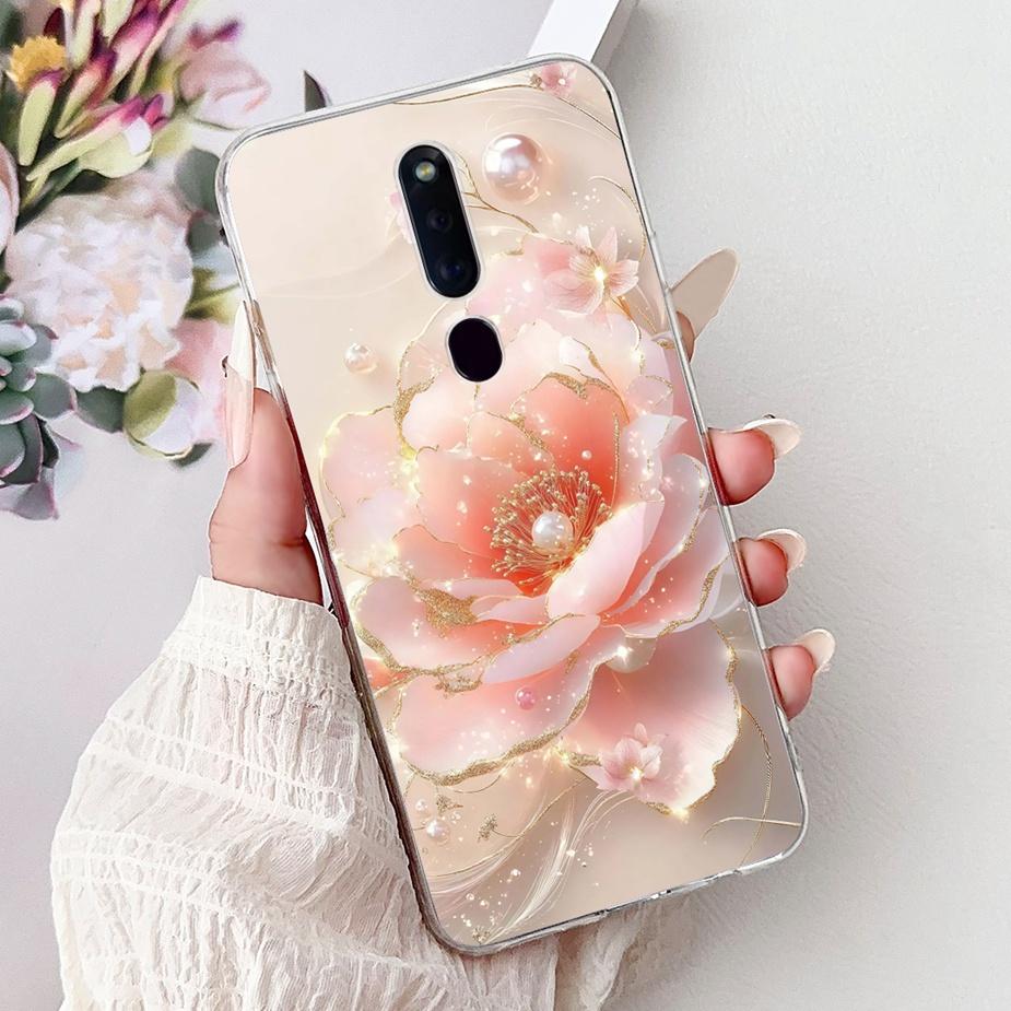 For Oppo F11 Case CPH1913 CPH1911 Colorful Flowers Painted Cover Soft Silicone Phone Case For Oppo F11 Pro F 11 OppoF11 Pro Bags
